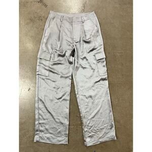 Gap Women - Extra-High Waisted Satin Cargo Barrel Wide-Leg Pants / S / NWOT